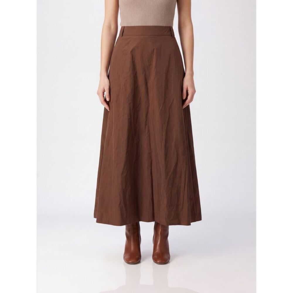 'S Max Mara Women S Max Mara High-Waisted Cri�Pe Full Midi Skirt With Belt Loops